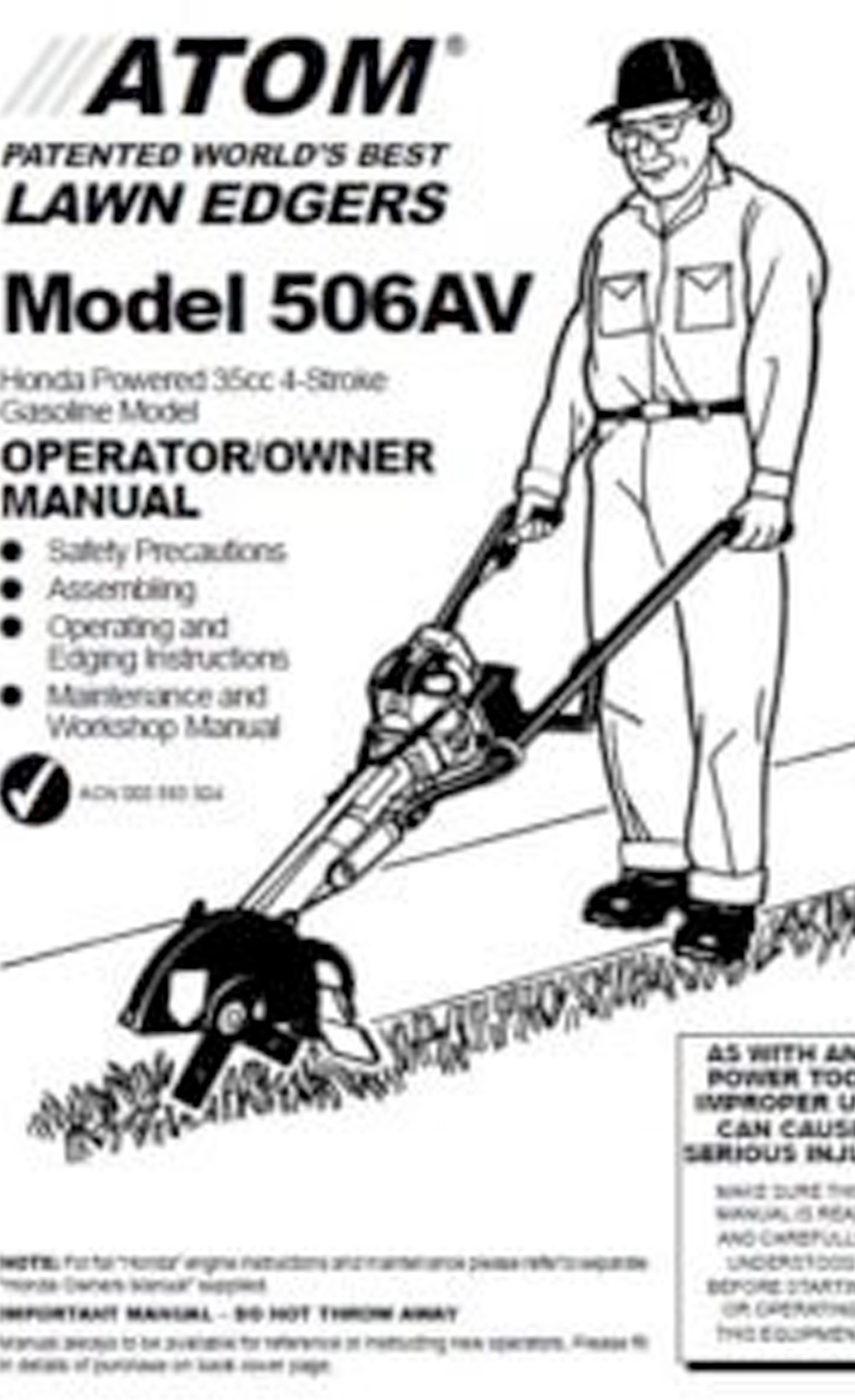 Atom Pro Cart Path Edger Seago International, Inc.